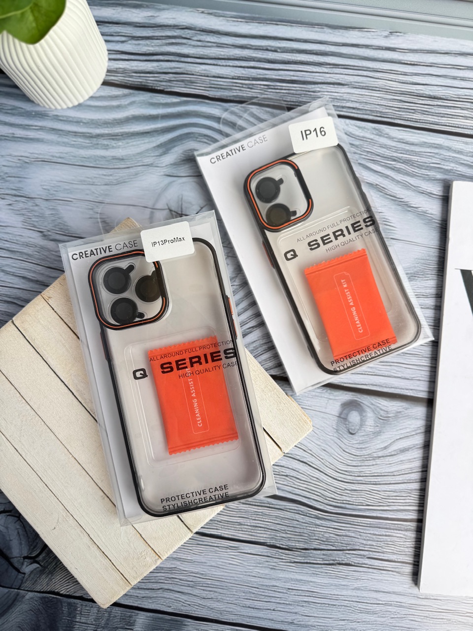 قاب orange lens استند شو با محافظ لنز