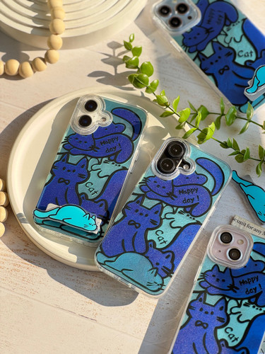 قاب Happy Blue Cat بدون استند