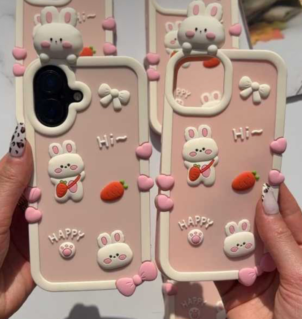 قاب گوشی سیلیکونی عروسکی خرگوش آیفون