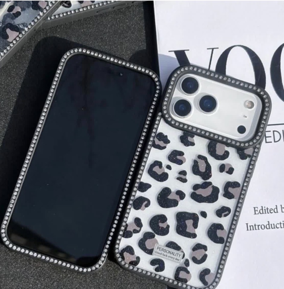 قاب دور نگین پلنگی آیفون