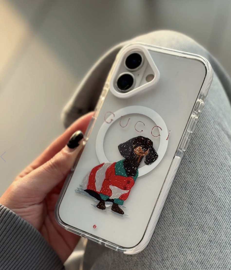 قاب گوشی آیفون Gucci Dachshund