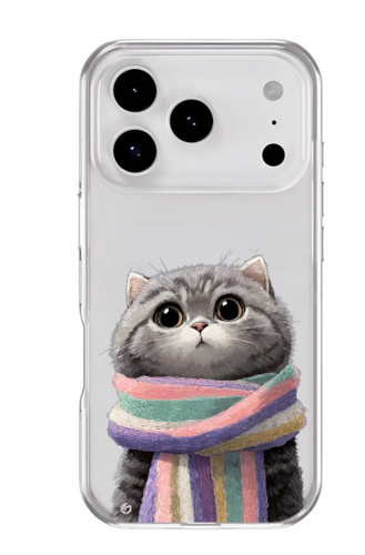 قاب گوشی سفارشی Cat with Big Scarf