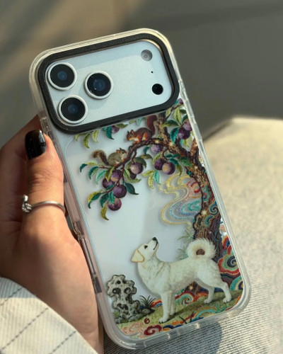 قاب گوشی آیفون Puppy and Squirrel