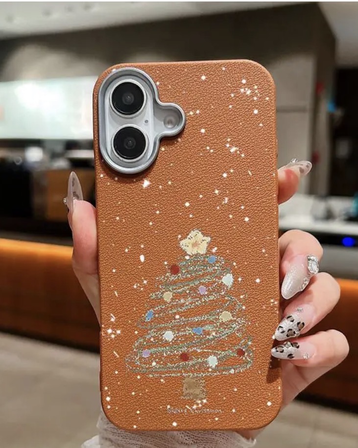 قاب آیفون چرمی Magic christmas TPU