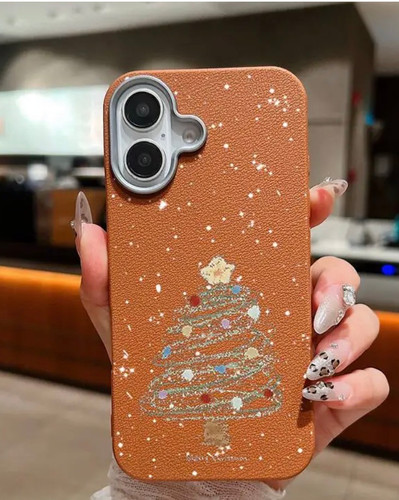 قاب آیفون چرمی Magic christmas TPU