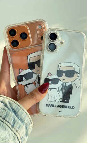 قاب گوشی آیفون کارل اکلیلی Shiny KARL LAGERFELD