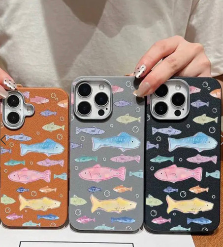 قاب گوشی آیفون COLORFUL FISHES TPU