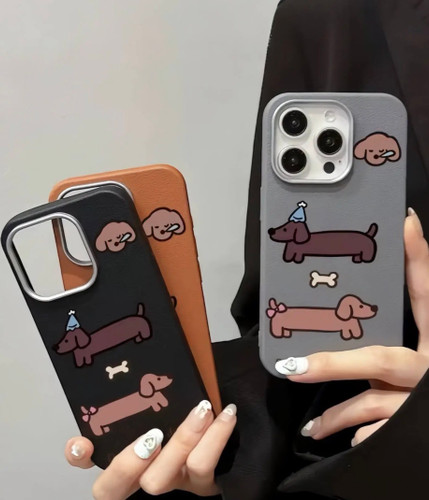 قاب گوشی آیفون Dachshund dog TPU