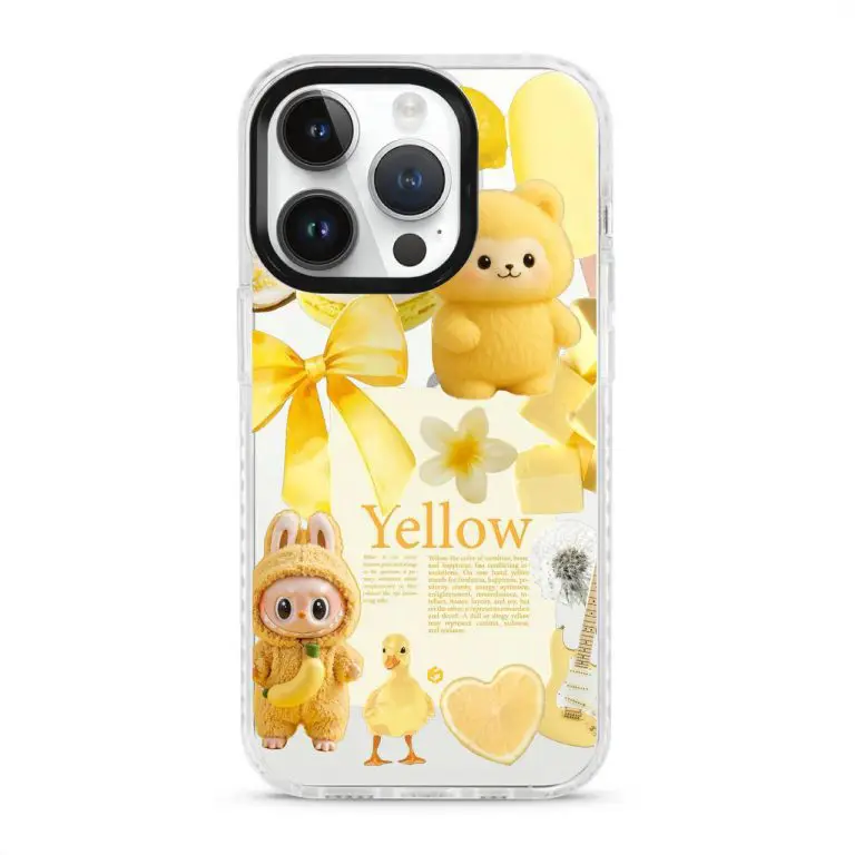 قاب گوشی سفارشی Labubu Yellow