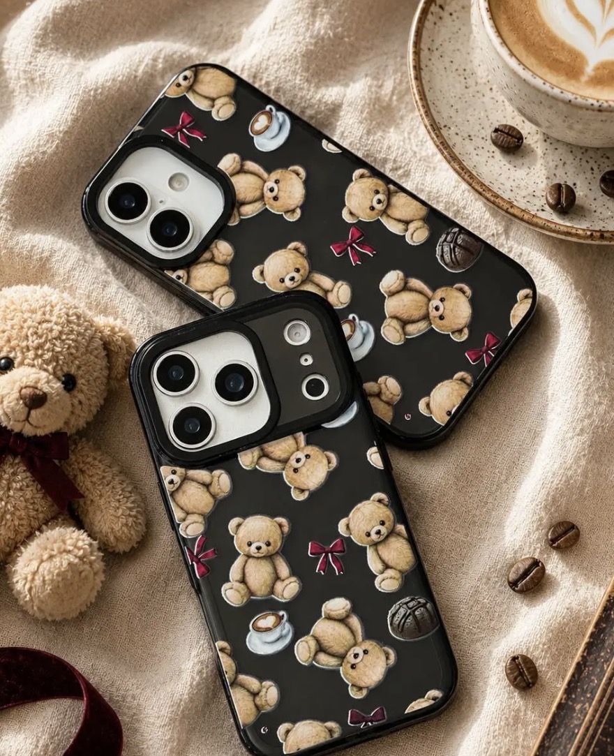 قاب گوشی آیفون آنتی شوک Teddy Bow