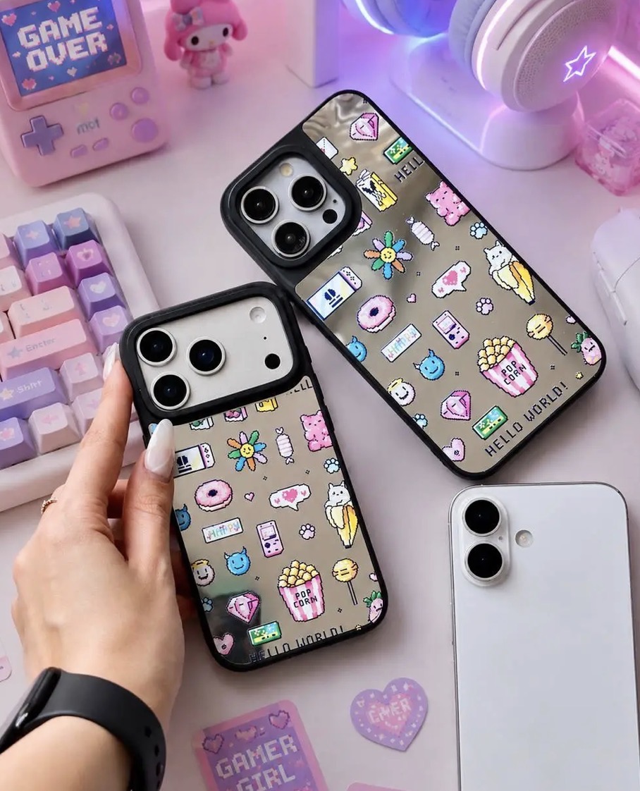 قاب گوشی آینه ای Pixel Emoji