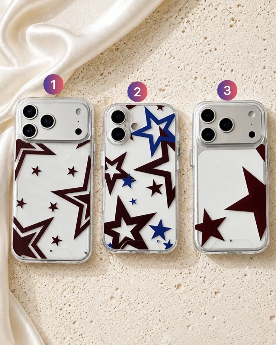 قاب گوشی آیفون و اندروید شفاف Stars Collection