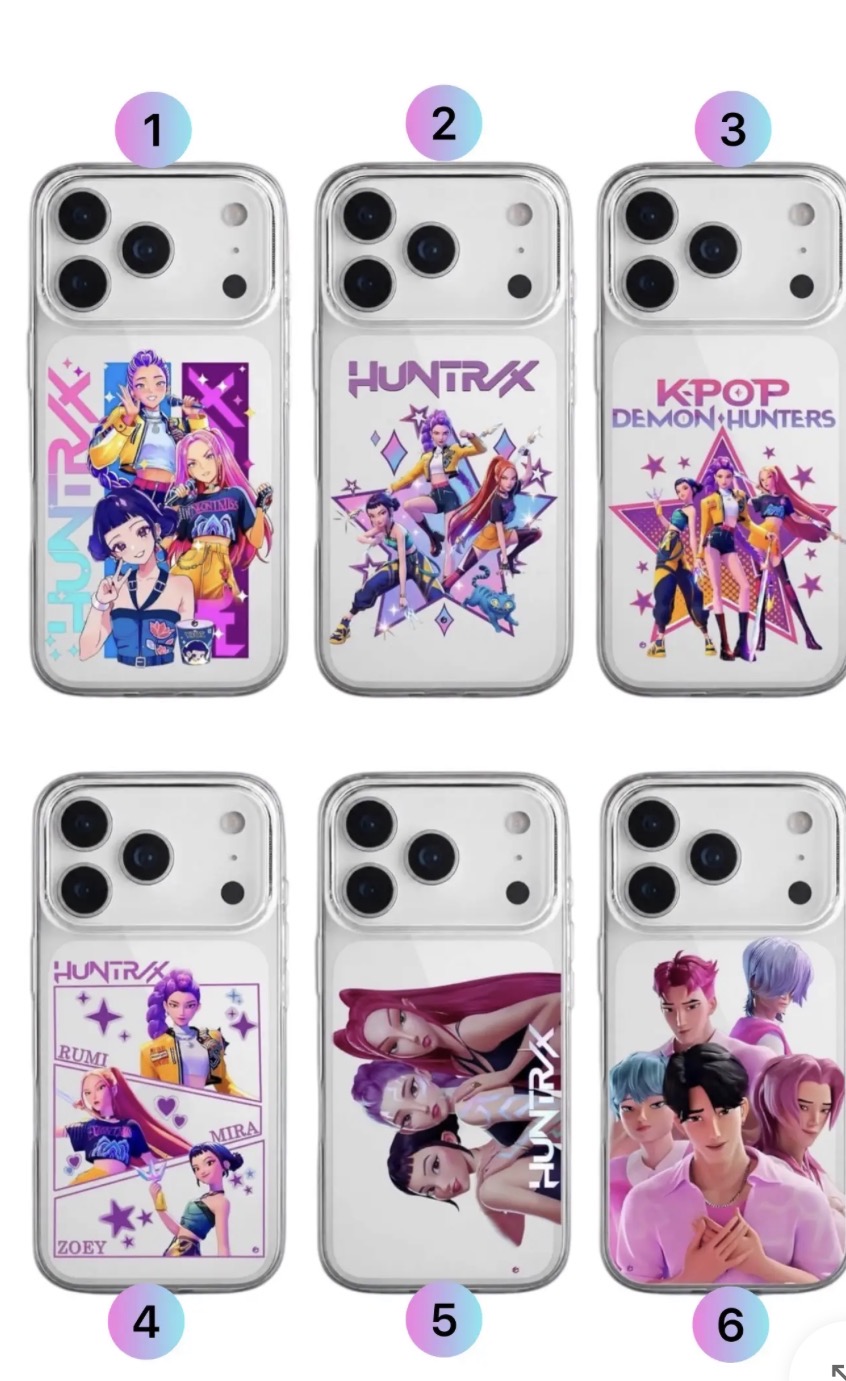 قاب گوشی آیفون و اندروید شفاف K-POP Huntrix