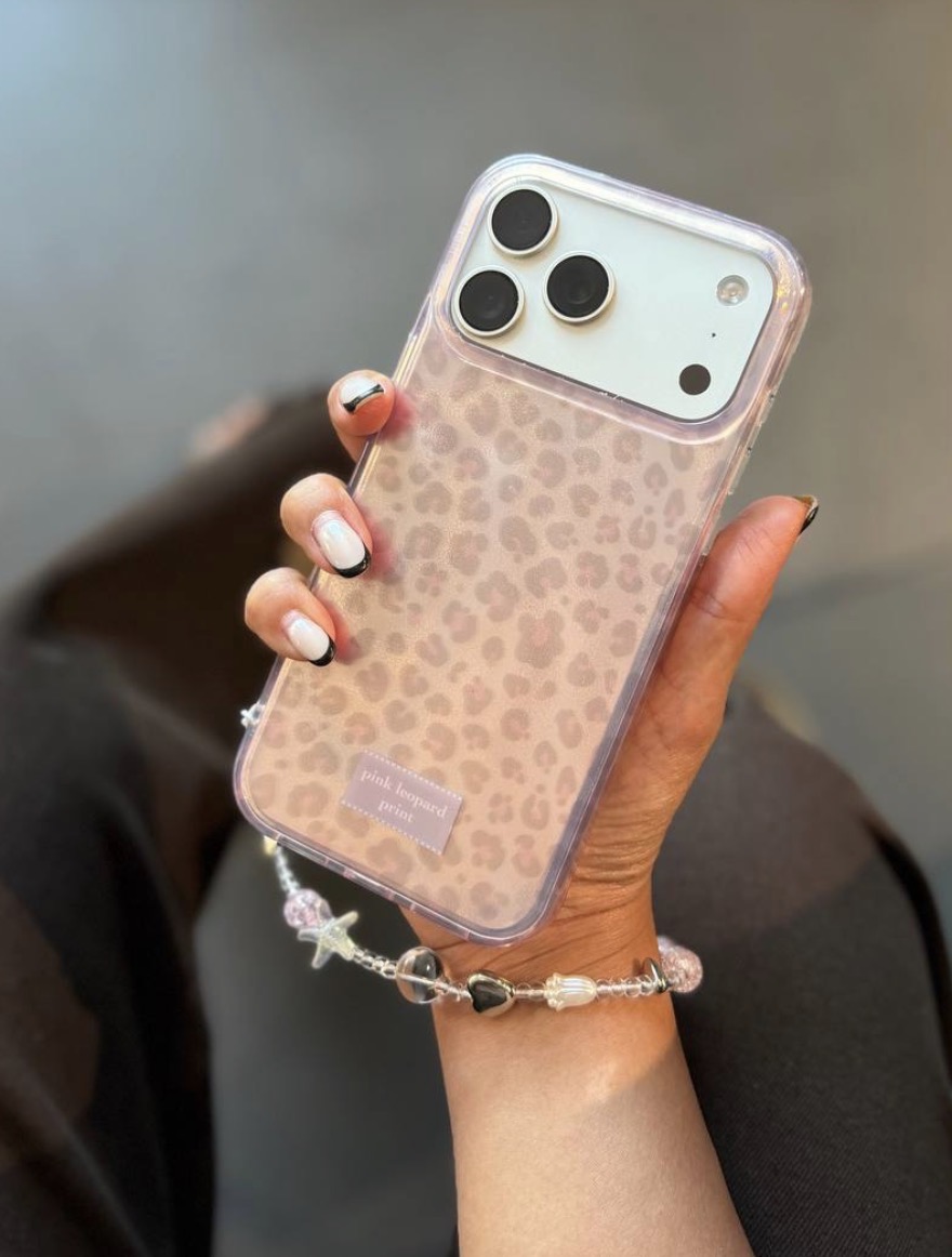 قاب Leopard صورتی با آویز