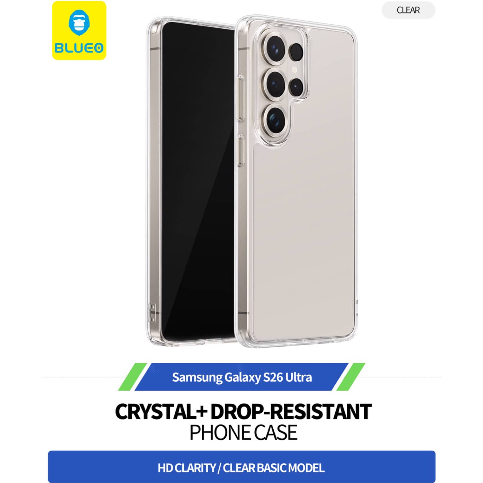 قاب بلو کریستالی Blueo Crystal Drop Resistance No Magnetic Samsung