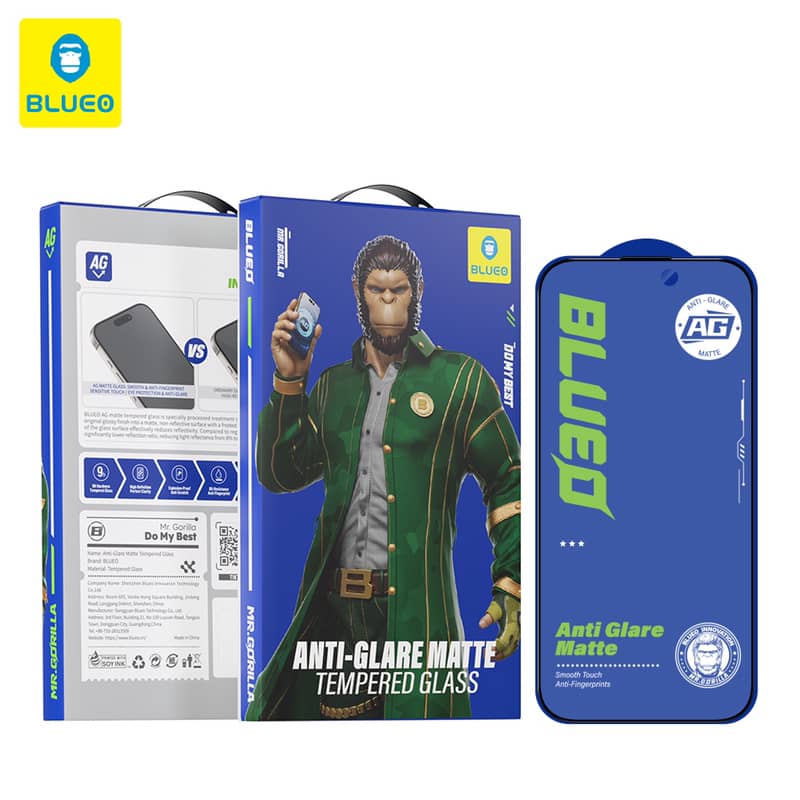 گلس ، محافظ صفحه بلو مات ضد انعکاس نور Blueo Full Cover Anti Glare Matte Glass Anti Static Samsung
