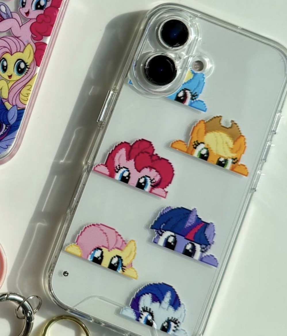 قاب گوشی آیفون و اندروید شفاف Pixel Ponys