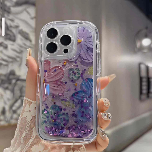 قاب آیفون Aqua Flower آکواریومی گلدار براق