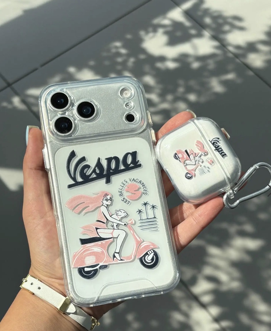 قاب گوشی آیفون و اندروید شفاف Vespa