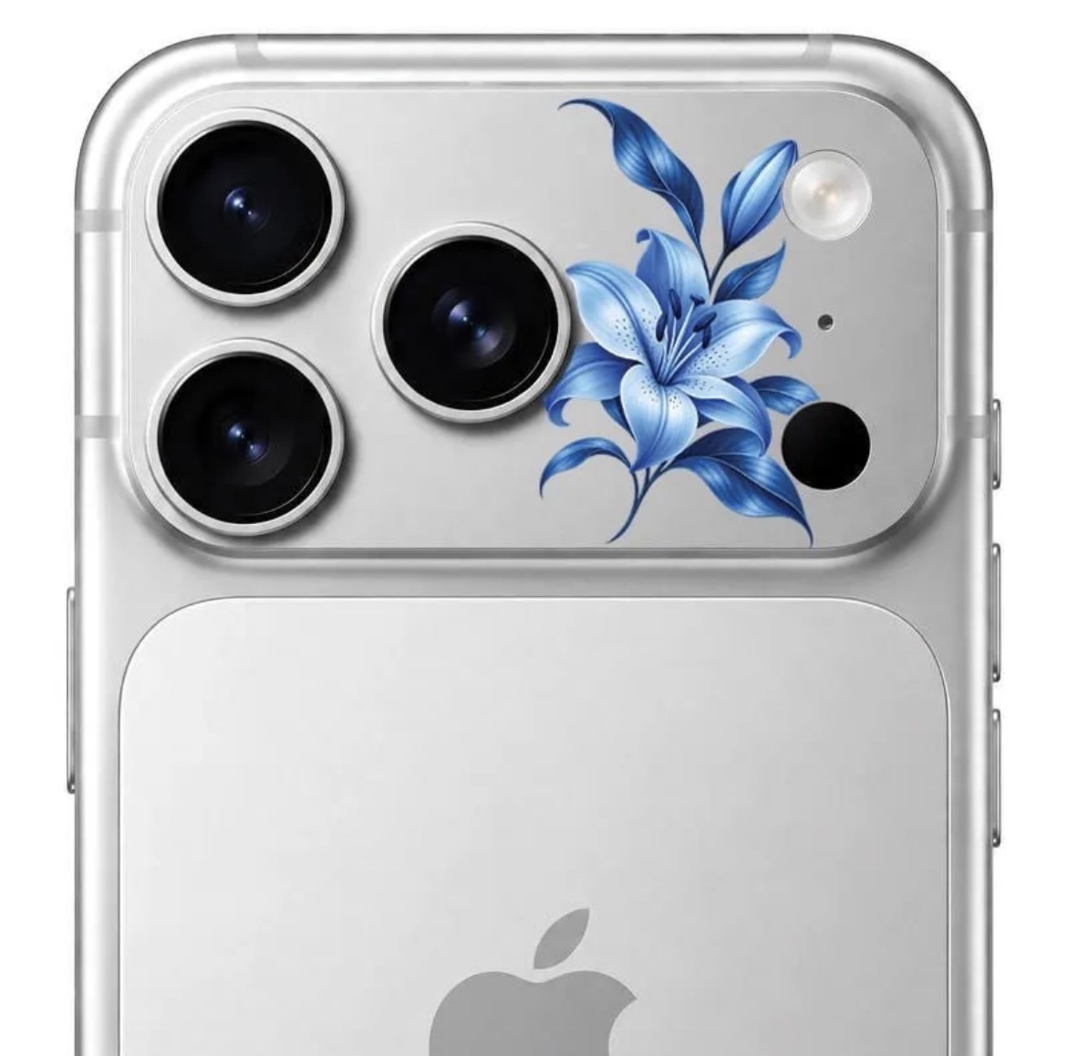 محافظ دور لنز طرح لیلیوم آبی Blue Lilium بلو Blueo Invisible Shock-Resistant Lens Protection