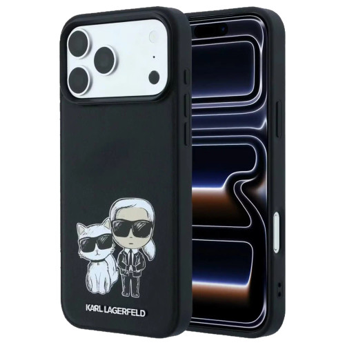 قاب کارل لاگرفلد Karl Lagerfel Smooth MagSafe PU Karl & Choupette Bodies Sketch
